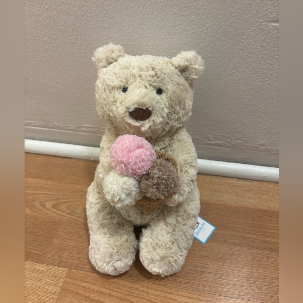 Jellycat FAO  Bartholomew Bear “Ice Cream” NY Limited 2025 Medium
